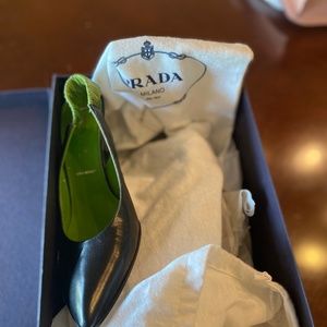 Prada Black slingback heels